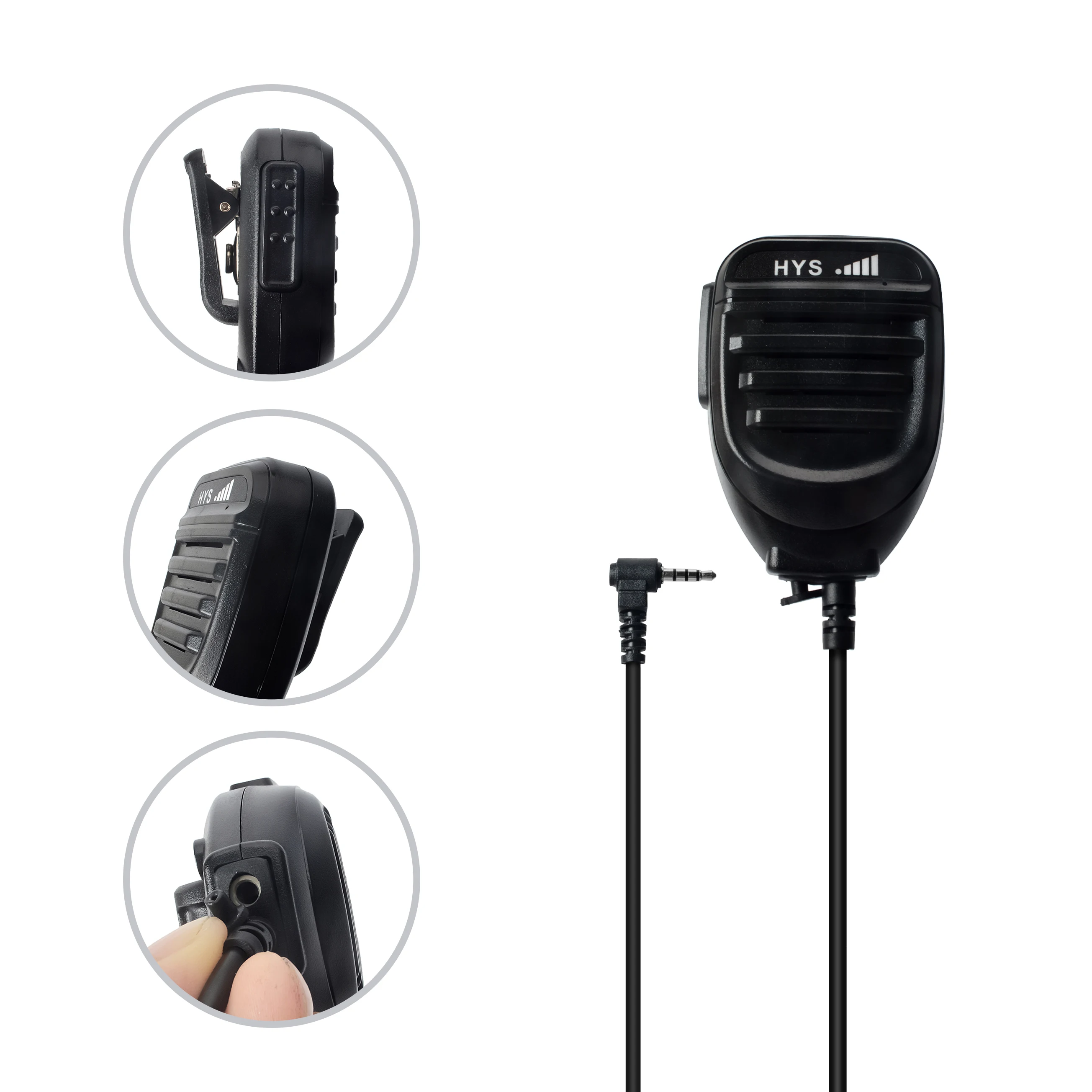 

HYS Speaker Mic 1 Pin Handheld Shoulder Speaker Microphone with PTT for Baofeng UV3R BF-T1 Walkie Talkie Two Way Radio