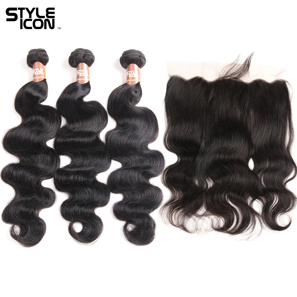 Styleicon объемные волнистые человеческие волосы с закрытием малазийские 3 пучка