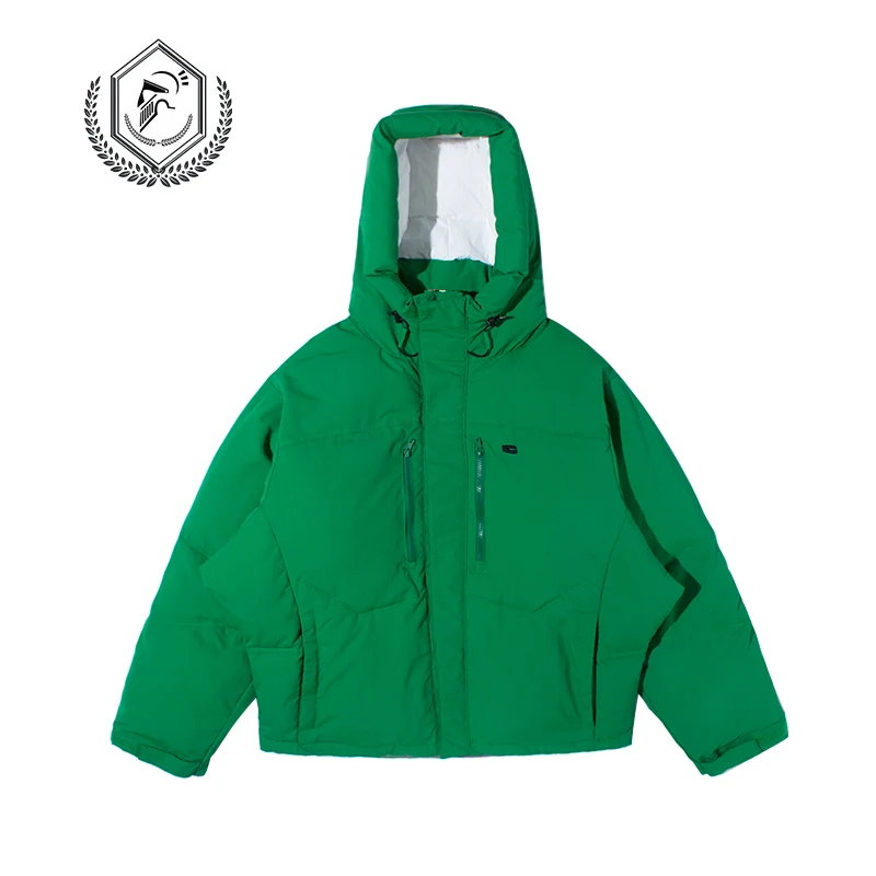 Мужская модная свободная однотонная флисовая тяжелая куртка повседневные парки