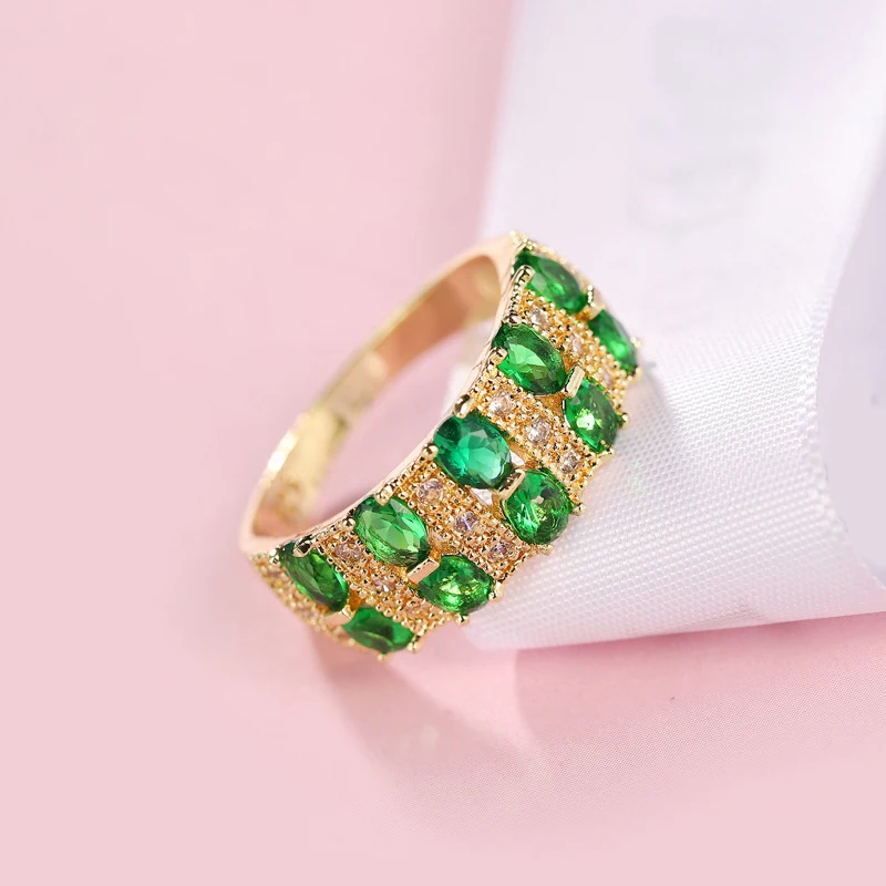 

2020 Hot Sold Classic Engagement Ring Multicolor Female Jewelry Retro Finger Ring Trendy Cubic Zircon Delicate For Women Wedding