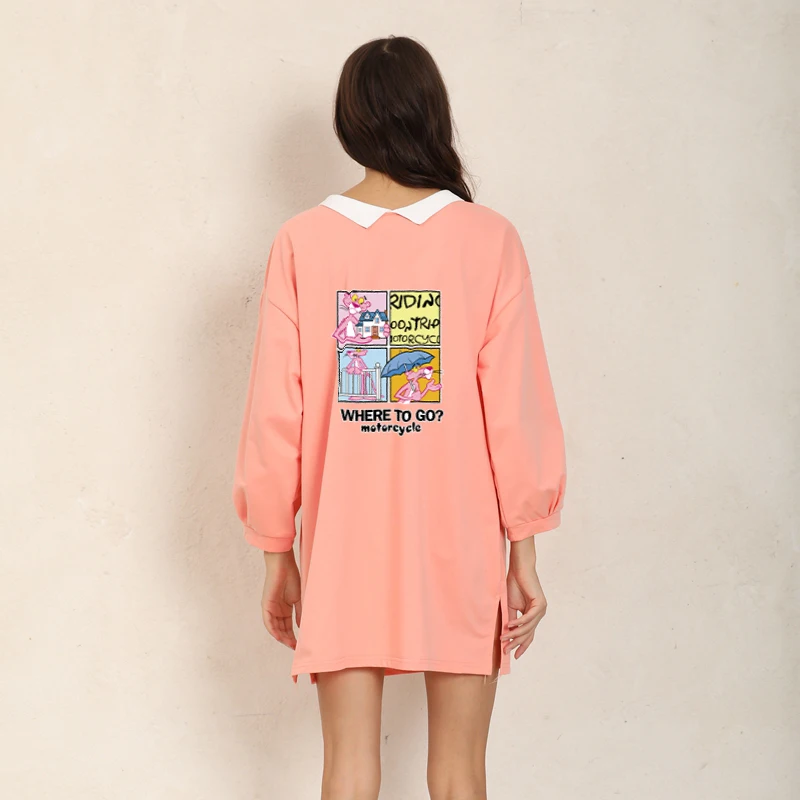 

Новое поступление, женская модная рубашка в стиле Харадзюку с розовым леопардовым принтом, свитшоты, пуловеры, повседневные корейские своб...