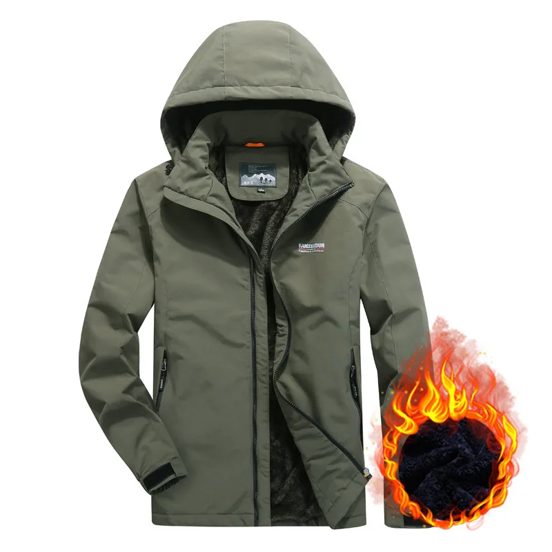 

Winter Jacket Men Fleece Thick Warm Jackets Coats Hooded Casual Military Jacket Men Windbreaker Jaqueta Masculino Size M-4XL