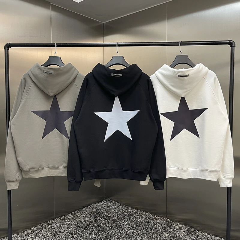

Мужская толстовка с капюшоном FW2, модная брендовая толстовка с принтом звезд сзади, 100% хлопок, свободная толстовка в стиле хип-хоп, унисекс, б...