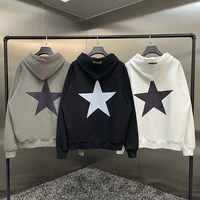 fw2 new mens hoodie sweatshirt fashion brand back star print 100 cotton hip hop loose unisex oversize hoodie