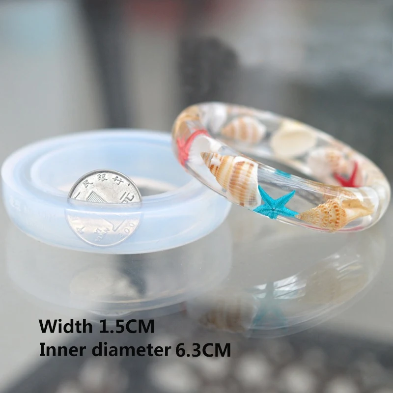 Цветок приглашение открытый манжета Круглый Стиль Браслет силиконовая форма для