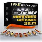 Автомобильный светильник TPKE Canbus без ошибок для BMW X1 E84 F48 X3 E83 F25 X4 F26 X5 E53 E70 X6 E71 E72, набор светодиодных индикаторов салона автомобиля
