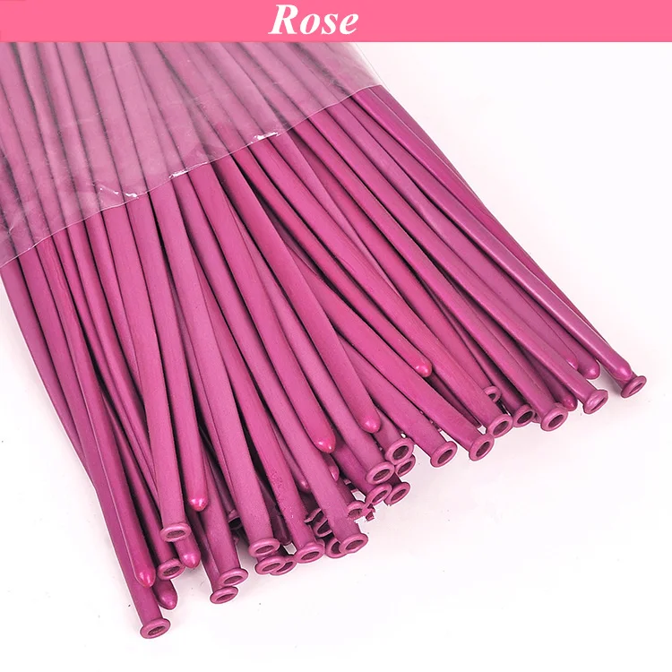 Long Metalic rose 100 шт. металлические воздушные шары Волшебные длинные латексные шары украшения на день рождения для детей и взрослых твист воздушный шар цвета металлик надувной воздушный шар - Цвет: Long Metalic rose