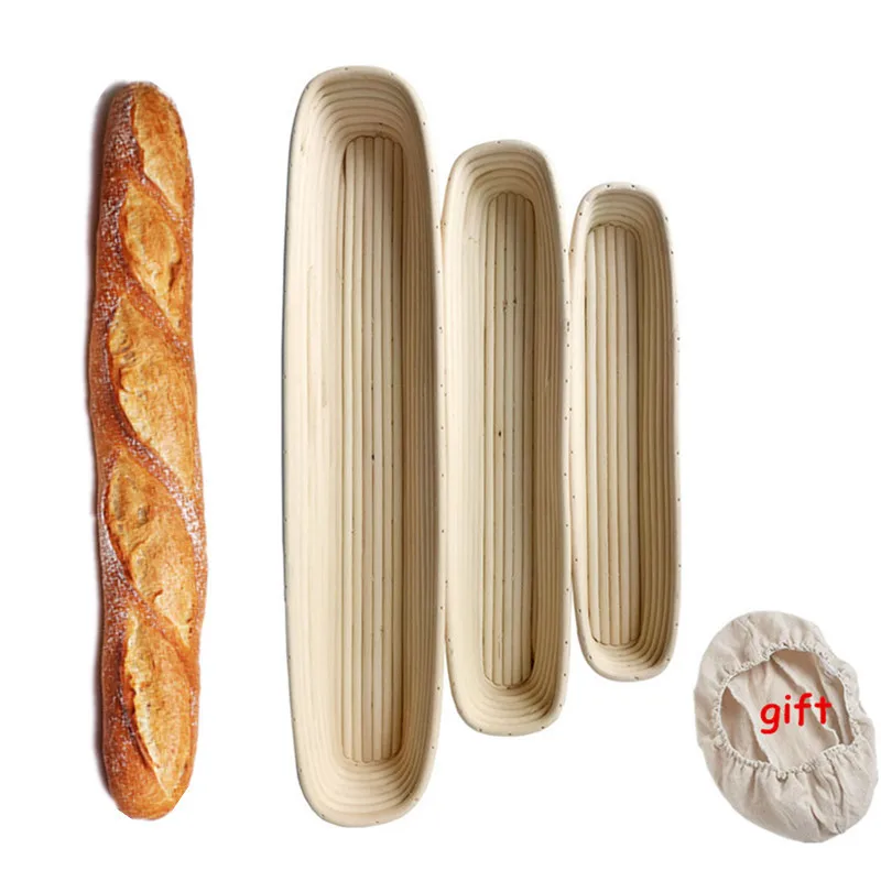 

Baguette Shape Fermentation Rattan Basket Country Bread Baguette Dough Banneton Brotform Proofing Proving Baskets