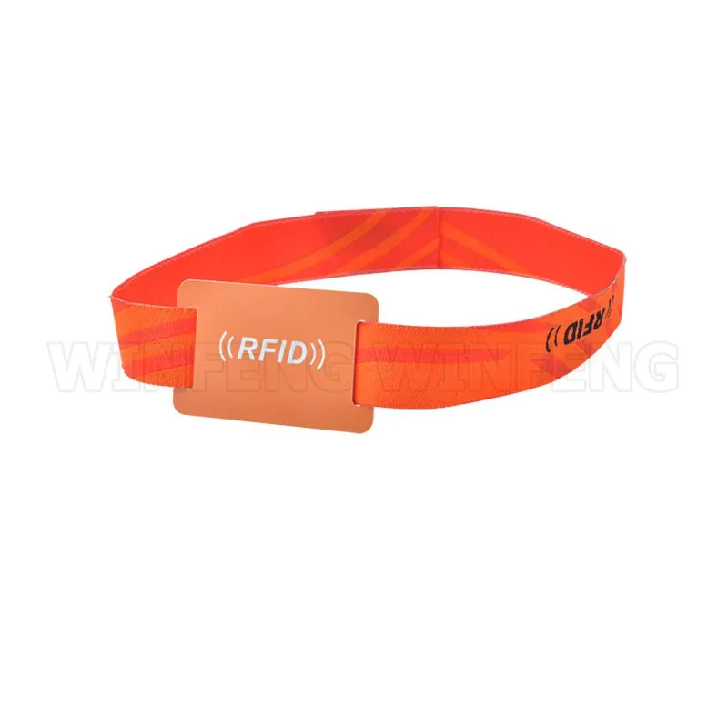 1000 шт./лот бесконтактные тканые браслеты RFID 125 кГц браслет одноразовый TK4100 EM4100 с