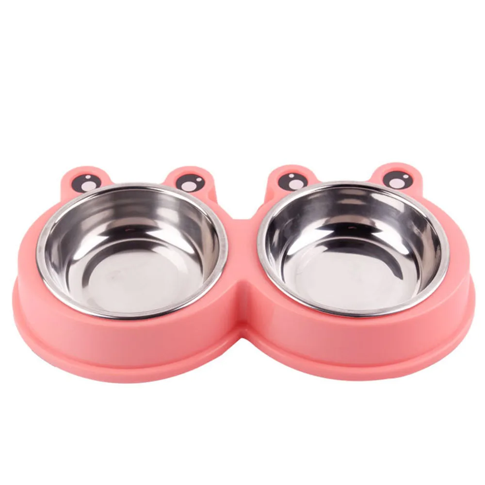 Милая миска для кошек из нержавеющей стали круглая домашних животных миски