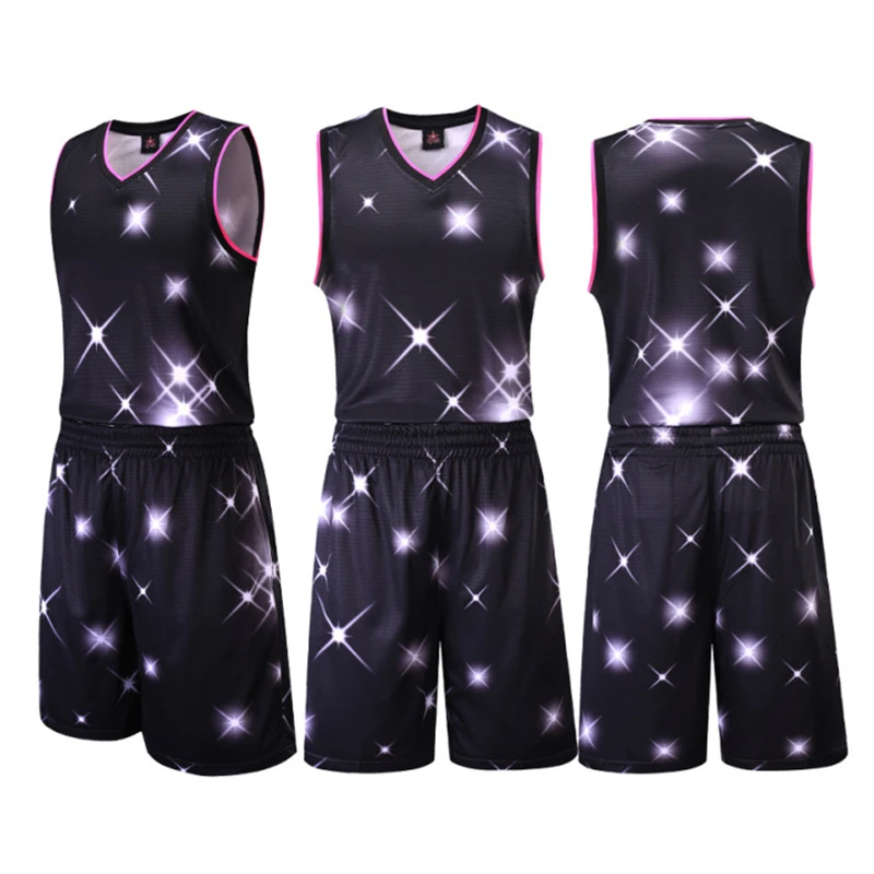 Качественный дышащий модный спортивный костюм с мигающими звездами без рукавов