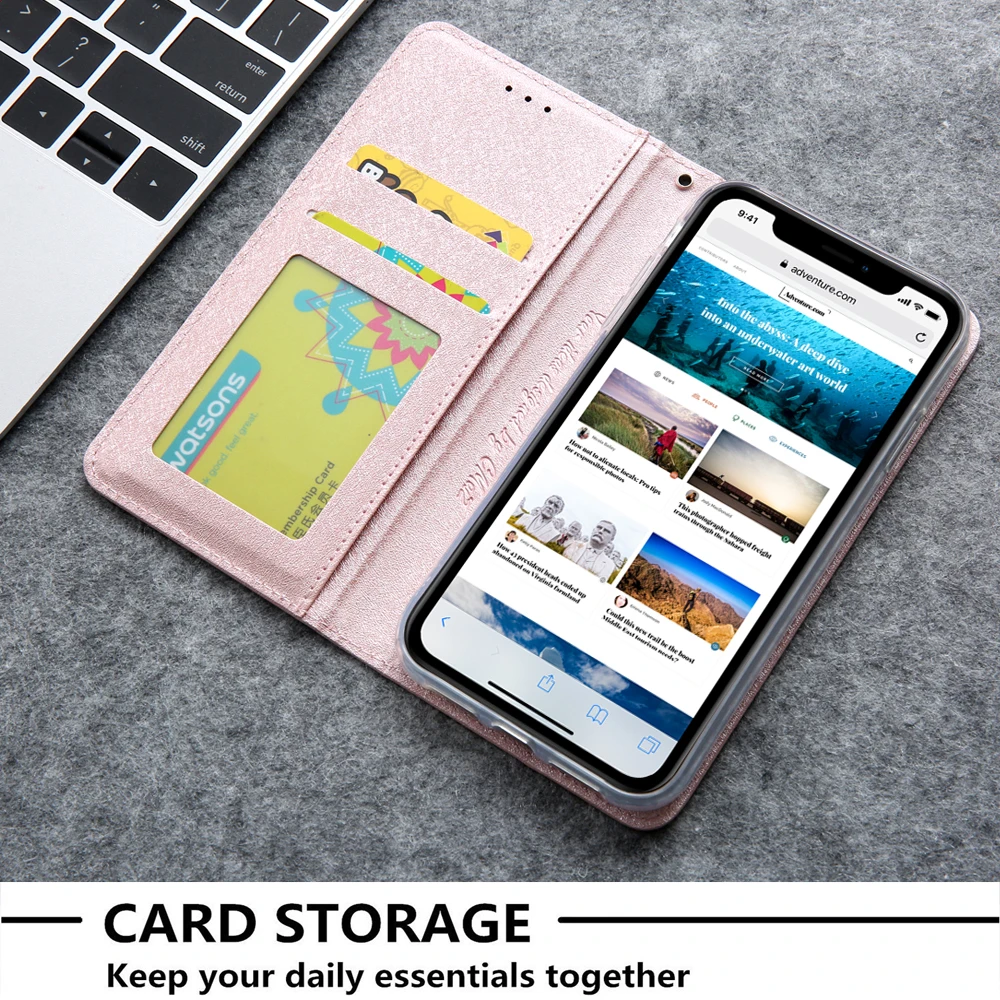 Флип кошелек чехол для iPhone 12 Mini 11 Pro 7 8 Plus X XS XR Max SE 2020 роскошный кожаный с магнитной