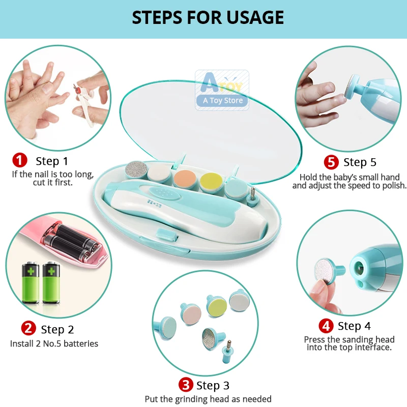 Электрическая машинка для стрижки ногтей Машинка с защитой от царапин набор