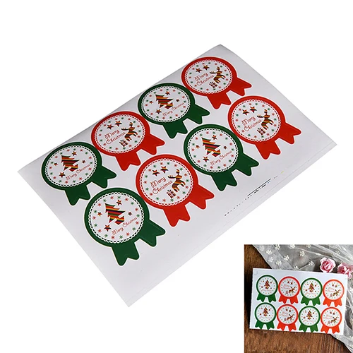 24pcs Gift Package Sealing Paper Toystickers DIY Scrapbooking Kraft Seal SticSticker Cookie Cake Giftker Christmas Label | Игрушки и