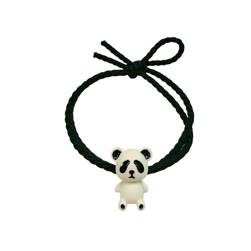 

Korea Simple Hair Accessories Cute Panda Calf Alloy Hair Ties Lovely Girl Elastics Rubber Band women Hair Rope Headdress