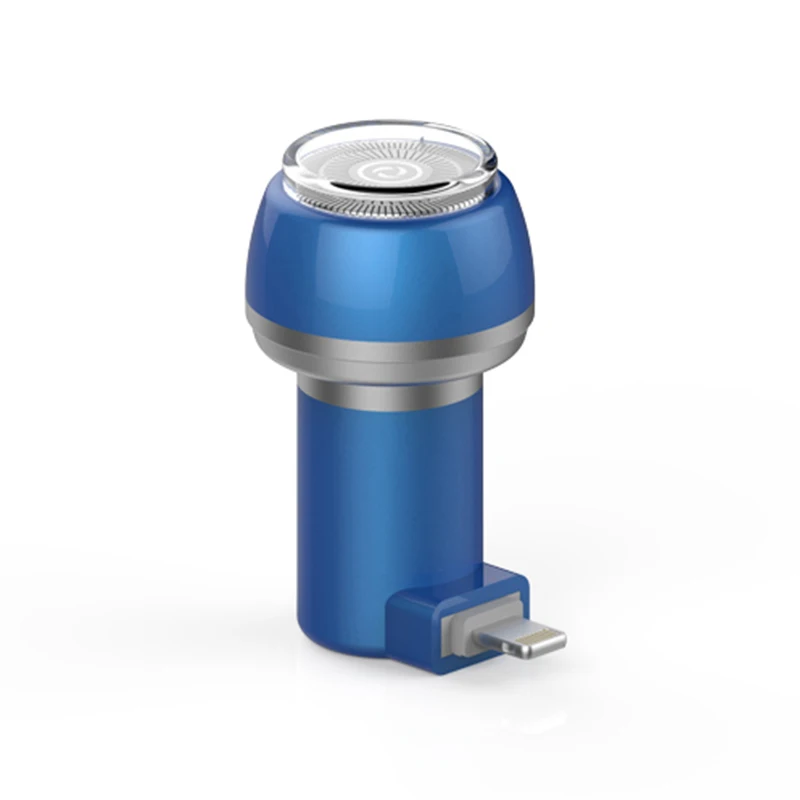 Lightning - Blue Портативная мини бритва USB для смартфона, для путешествий на открытом воздухе, бритва Micro-USB/type C/светильник, интерфейс электробритва - Цвет: Lightning - Blue