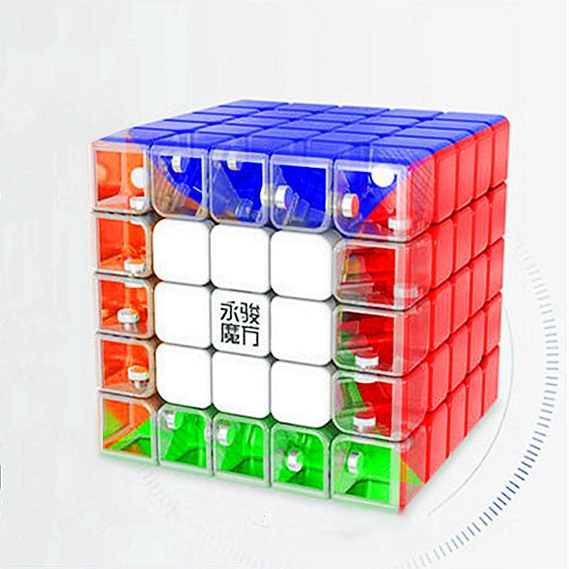 

Yongjun YJ Yuchuang M 5x5x5 Magnetic Speed Cubes Stickerless Professional Magic Cube Twist Puzzle Toys for Children