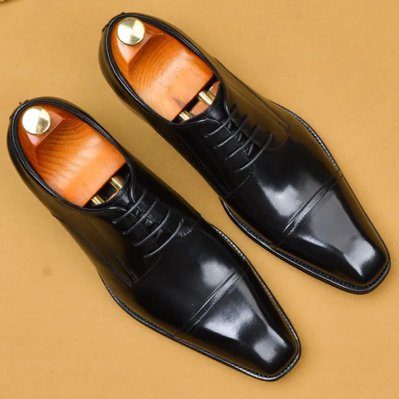 Туфли оксфорды мужские кожаные натуральная кожа классические роскошные