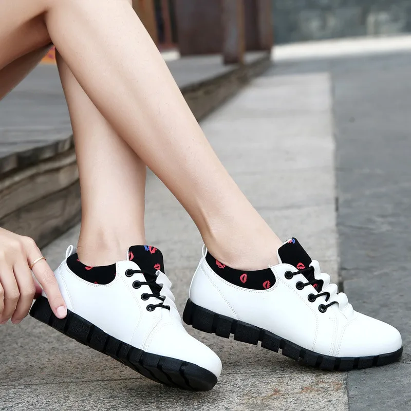 

Summer and autumn new low-top single shoes students wild white shoes women's fashion increased casual women's shoes