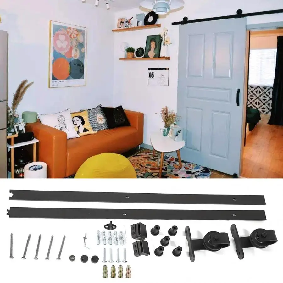 Домашний сервис 183 см/200 см сарай раздвижные деревянные двери фурнитура стальная