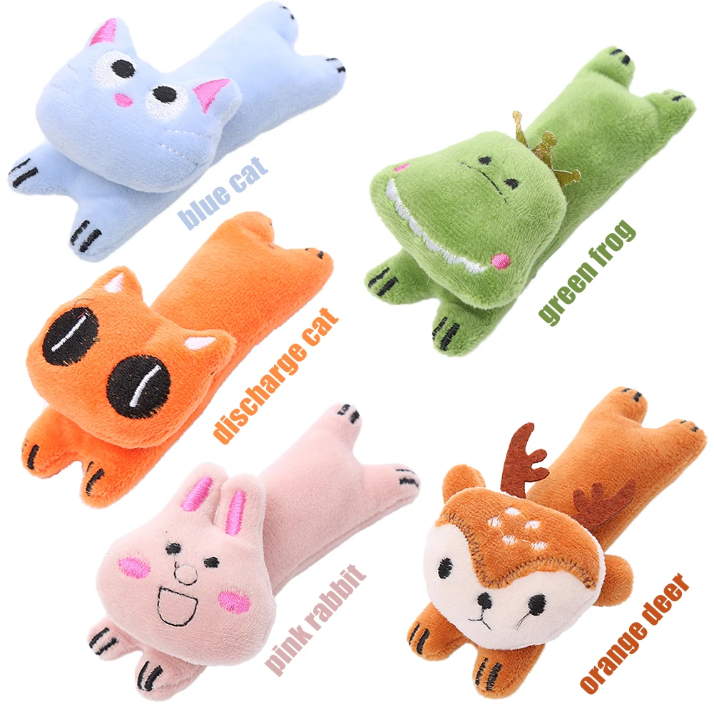 

Funny Interactive Pet Cat Plush Stuffed Mint Toy Soft Kitten Chewing Molar Bite Claws Thumb Grinding Frog Rabbit Catnip Toy