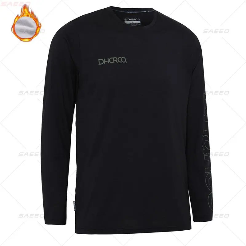 

DHARCO 2021 новая зимняя теплая флисовая футболка с длинным рукавом горный велосипед одежда для горного велосипеда DH MTB футболка одежда для вело...