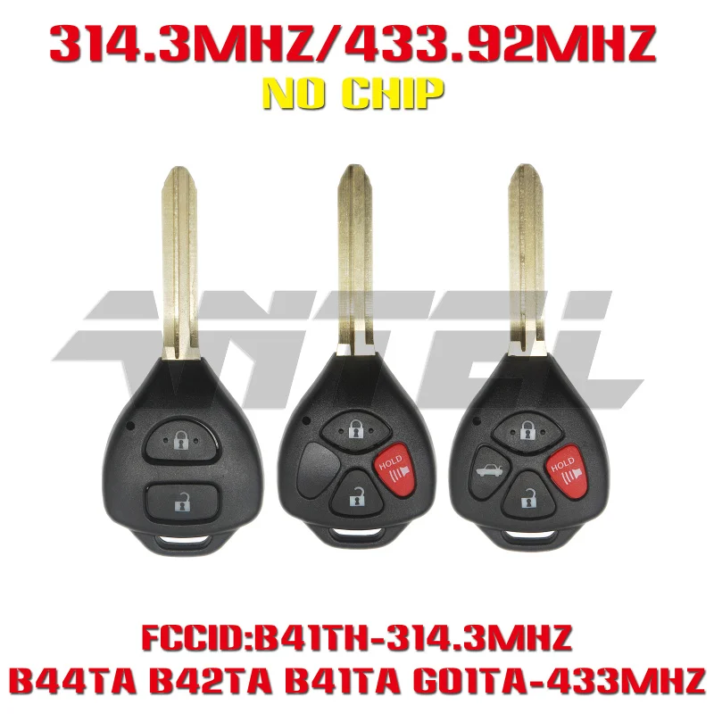 Дистанционный Автомобильный ключ ANTEL без чипа для Toyota Hilux Fortuner Camry Yaris Vios Innova пульт