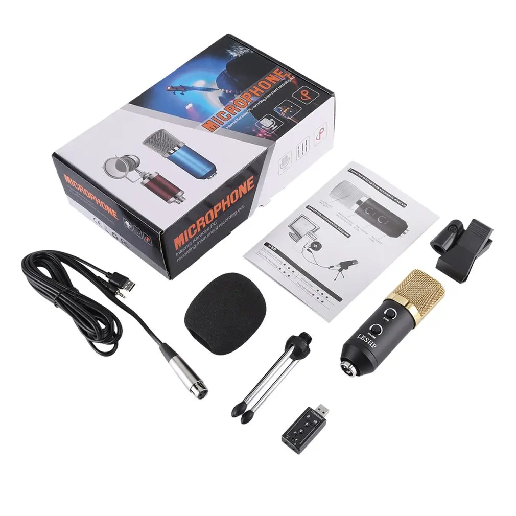 

Metal USB Condenser Recording Microphone For Laptop Windows Cardioid Studio Recording Vocals Voice Over,YouTube-K669
