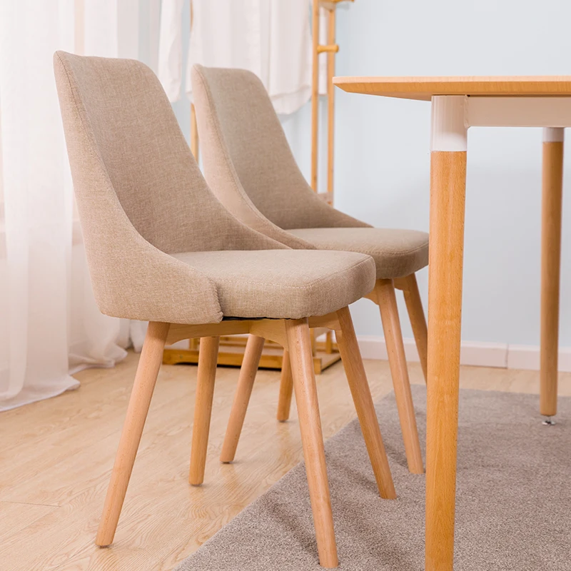 Скандинавский обеденный стул из массива дерева современный минималистичный на