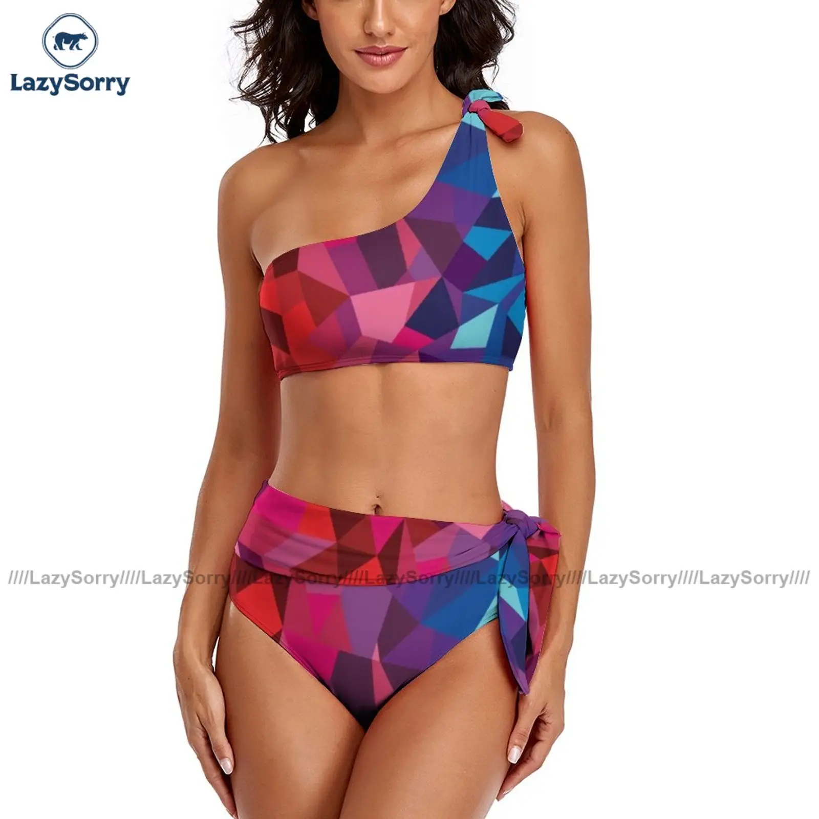

Crystal Bikini Swimsuit High Leg Best 2 Piece Swimwear Youth Classic Swim Bathing Suit