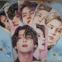 kpop bangtan boys painting love yourself photo frame double sides jimin jin suga j hope jung kook room decor fans collection