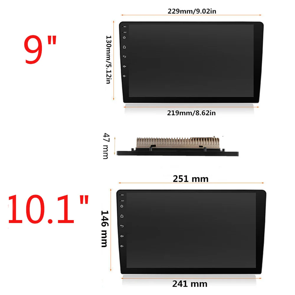 Автомагнитола 2 Din Android 10 9/10 1 дюймов GPS Wi-Fi без DVD | Автомобили и мотоциклы