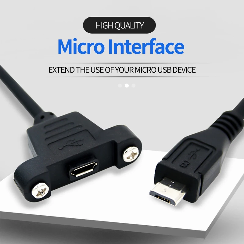 Кабель-удлинитель Micro usb штекер-гнездо с винтовыми отверстиями 0 3/0 5/1/1 5/3/5 м |