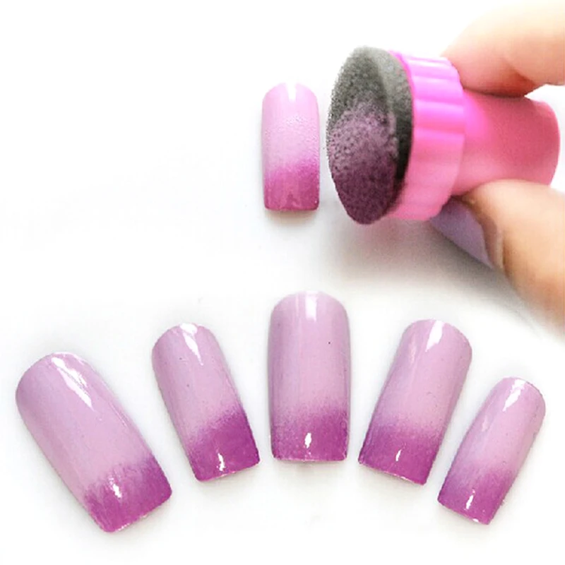 1 Набор губка для дизайна ногтей штамповка УФ Гель лак Сделай Сам круглая