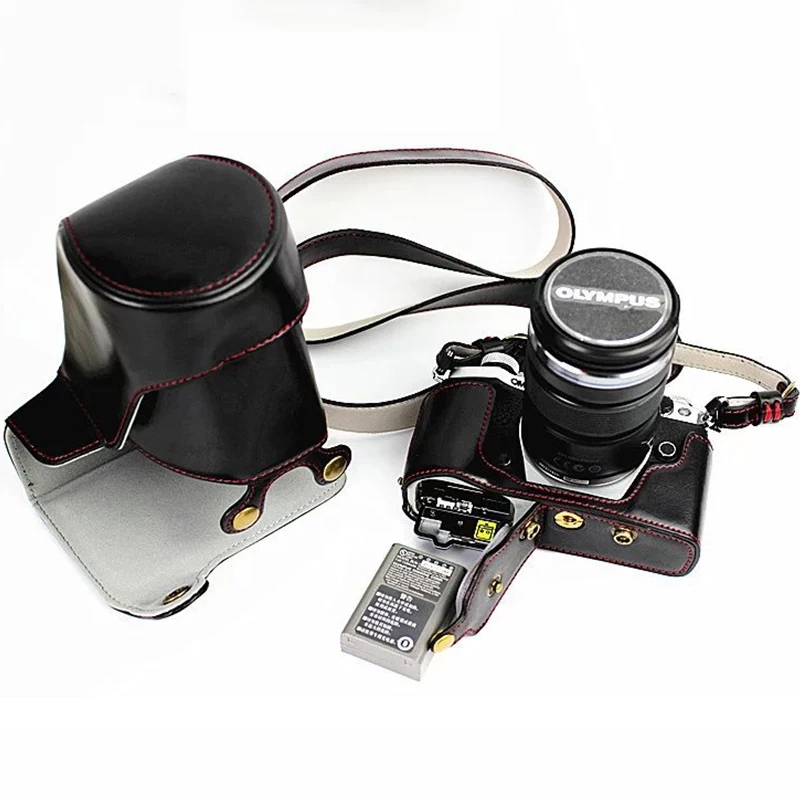 Ретро чехол для камеры из искусственной кожи Em5ii съемный аккумулятор упаковка