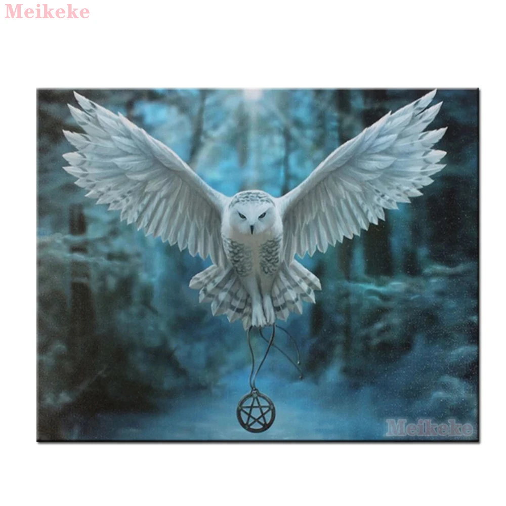 

5D DIY Diamond Painting Soaring Owl Full Square Diamond Embroidery Animal Scenery Rhinestones Picture Crafts Kit