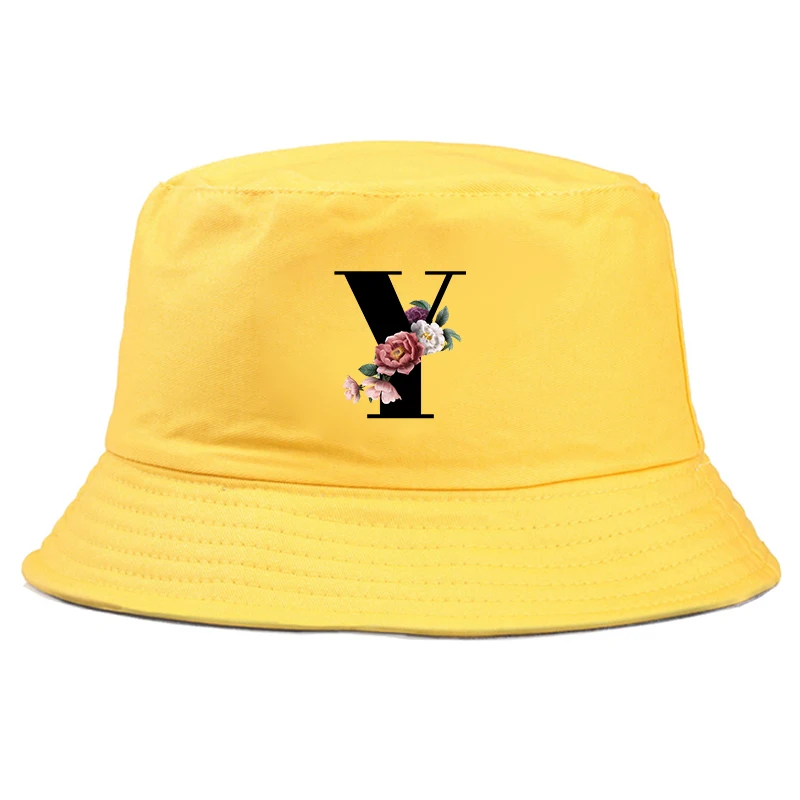 Спортивная бейсболка с 26 буквами для улицы черная цветочным рисунком шрифтов