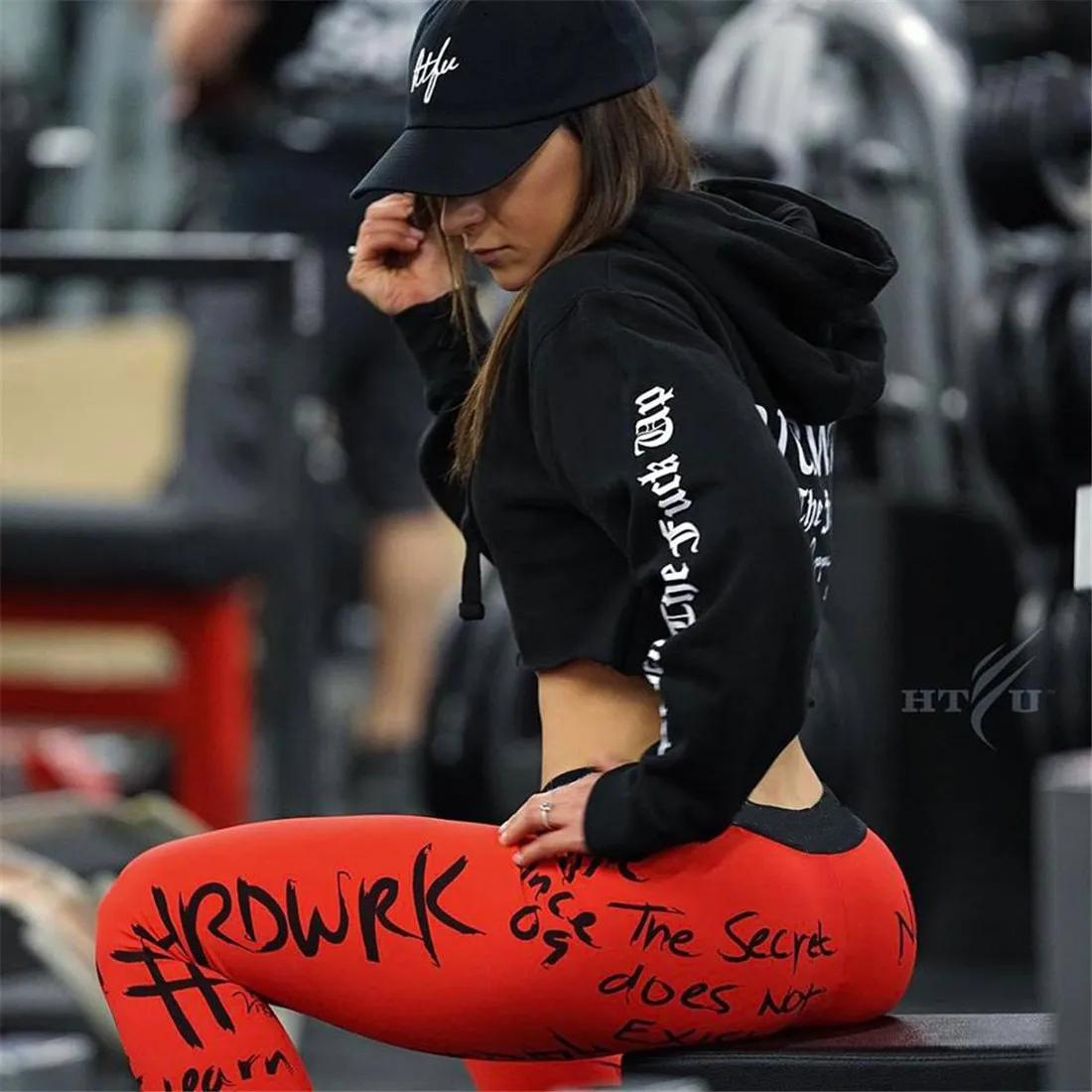 Интернет-знаменитость INS Фитнес брюки Для женщин Эластичность стыковой лифт