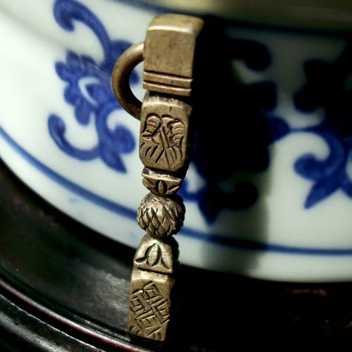 Тибетский металлический медный амулет Vajra для мужчин Babao Eight благоприятный