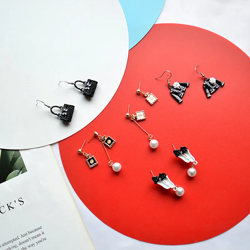 Необычные изысканные серьги DIY с имитацией одежды персональные темпераментные