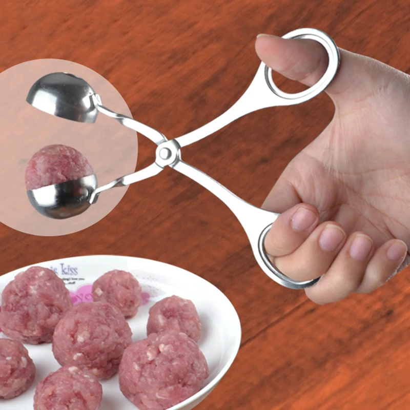 

Kitchen convenient meatball machine stainless steel stuffed meatball folder DIY fish meat rice ball meatball mold tool