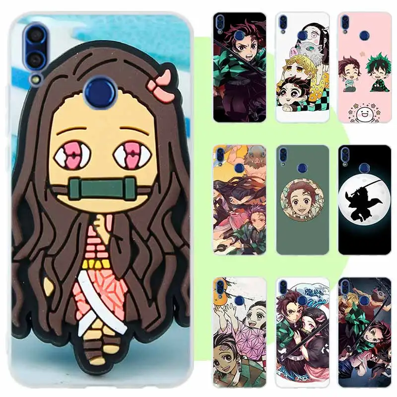 

Cute Japan Demon Slayer Soft Silicone Case For Honor 50 30 20 10 9 Lite Pro 30s 10i 8a X8 9a Cover