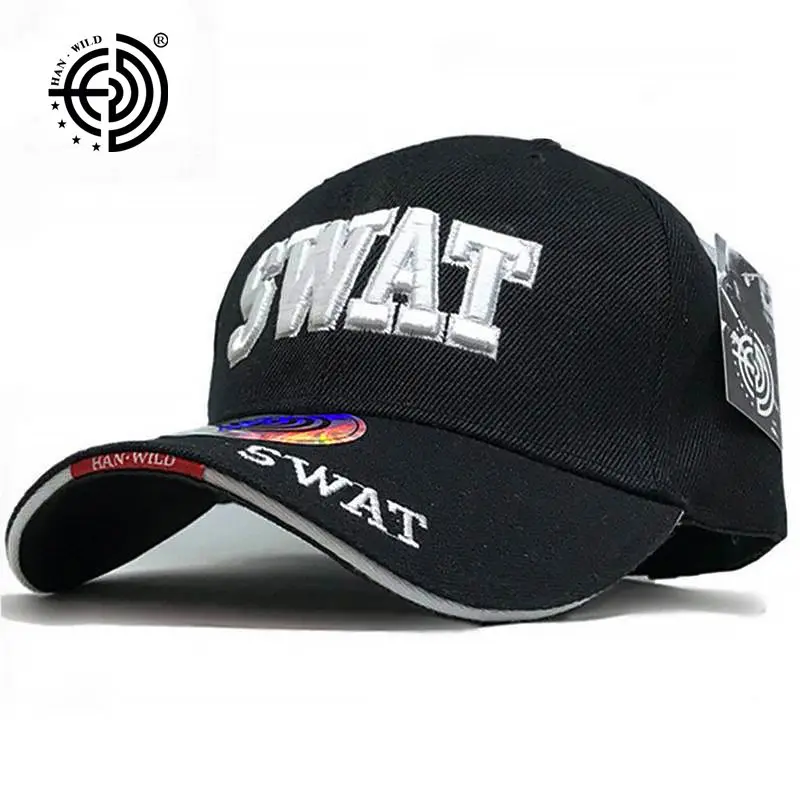 [HAN WILD] хит продаж SWAT Кепка s USA черная тактическая бейсболка Мужская и женская Snapback