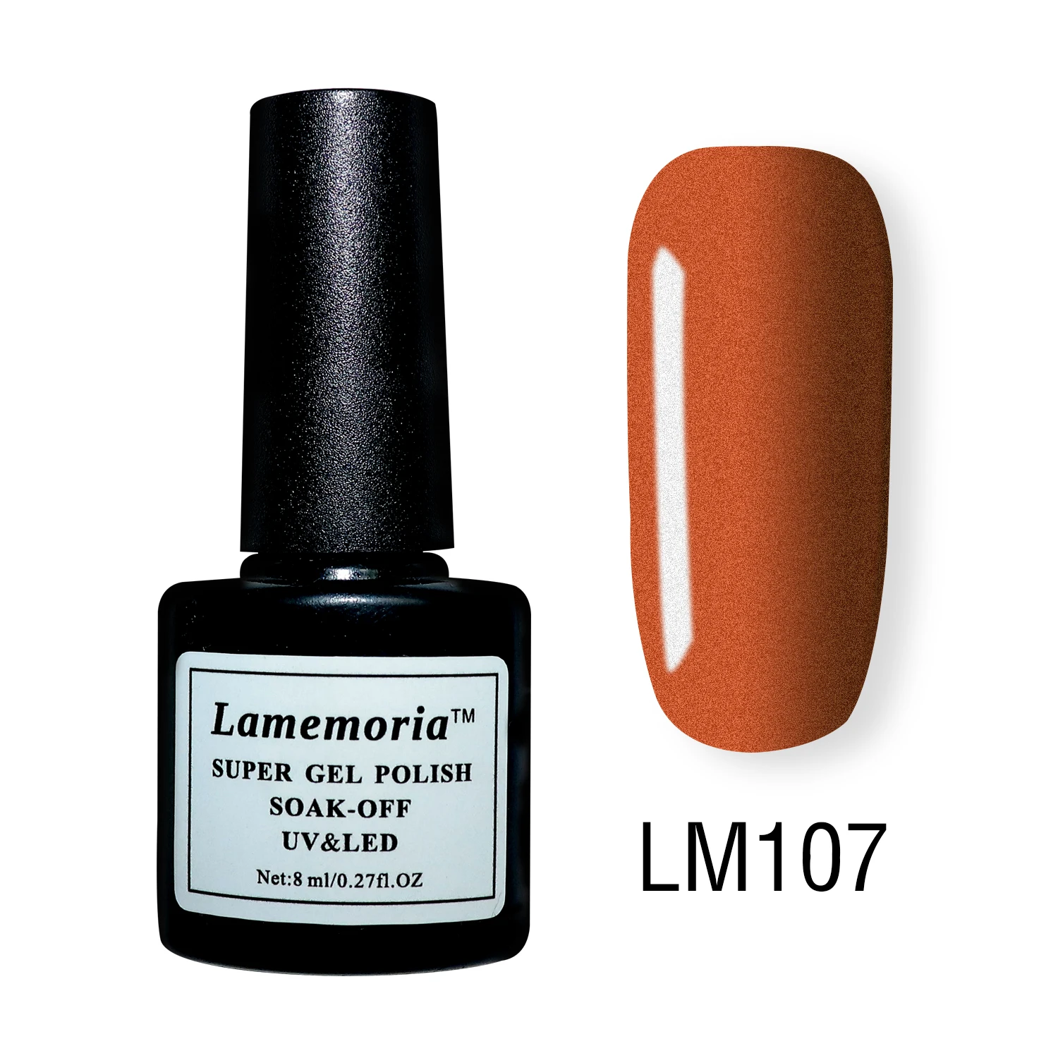 LM107 Lamemoria 8 мл голографический Блестящий Гель-лак для ногтей Блестящие Блестки УФ-гель лак лазер замочить от УФ гель для ногтей маникюр Базовое покрытие - Цвет: LM107