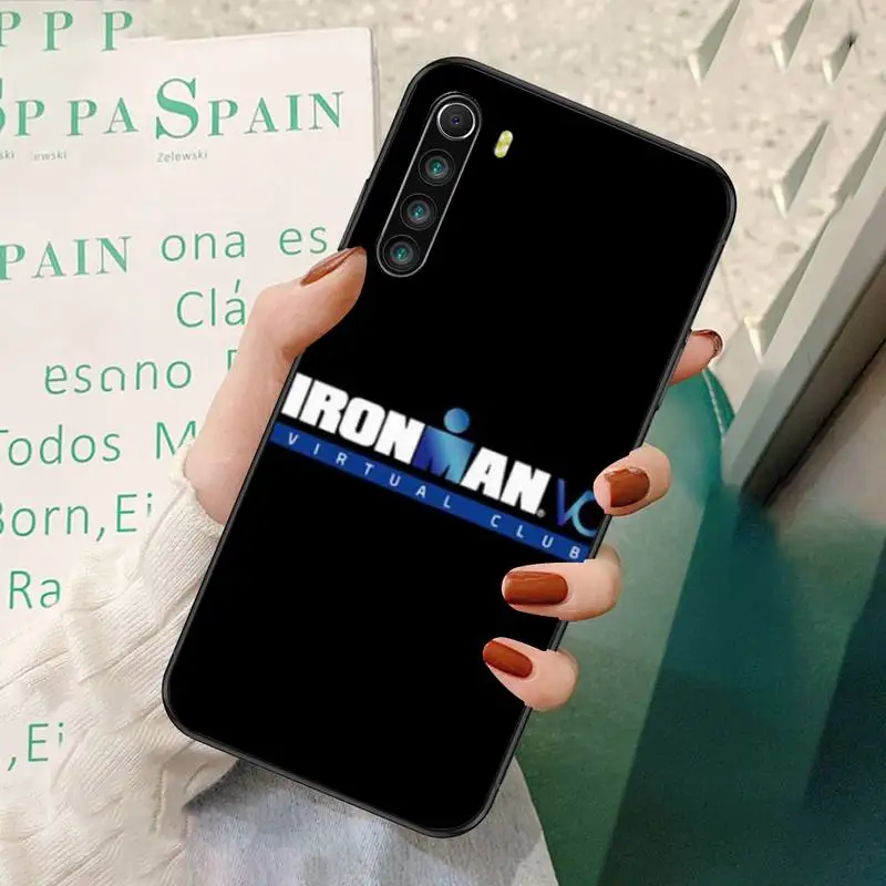 

ZFGHSHYQ Swimming Bike, Marathon Black TPU Phone Case For Redmi 7 8 9 A K20 30 Pro Note 8 9 Pro 9s