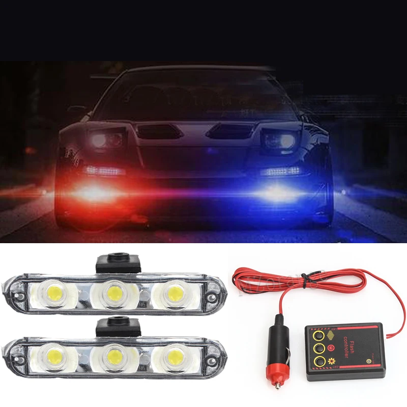 MZORANGE 12 В 6 Вт светодиодный автомобильный проблесковый маячок предупреждающий