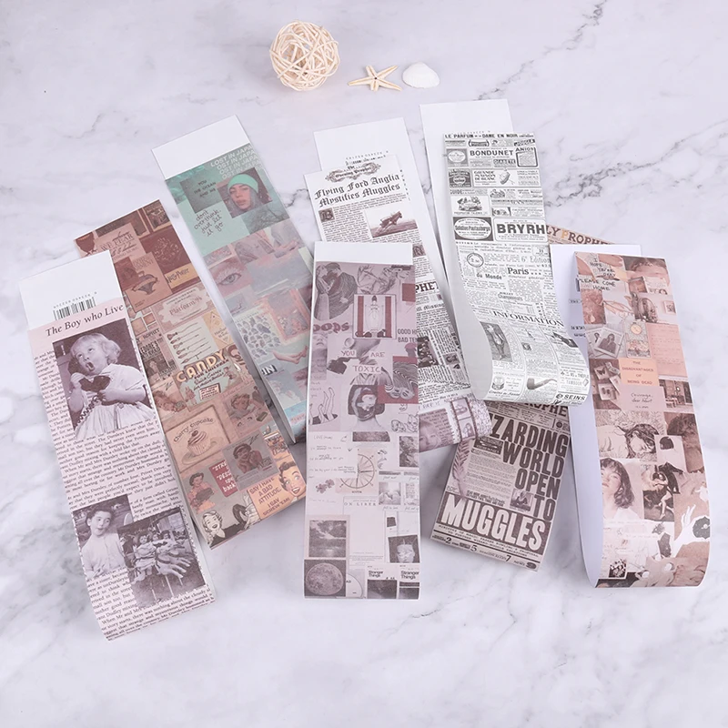 

Creative Retro Newspaper Map Gothic Decorative Adhesive Tape Washi Tape DIY Scrapbooking Masking Tape Vintage Style 8m/11 Styles