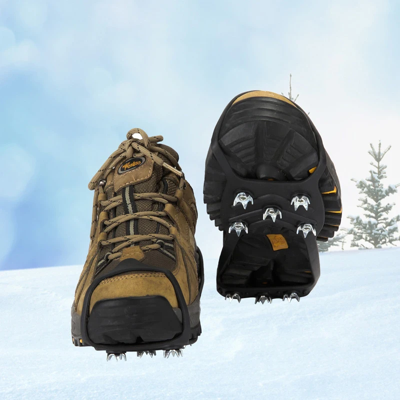 

8 Teeth Anti-skid Claw Snow Ice Climbing Shoe Spikes Toothed Crampon Shoes Boots Cover Outdoor Sports for Skiing Walking Hiking
