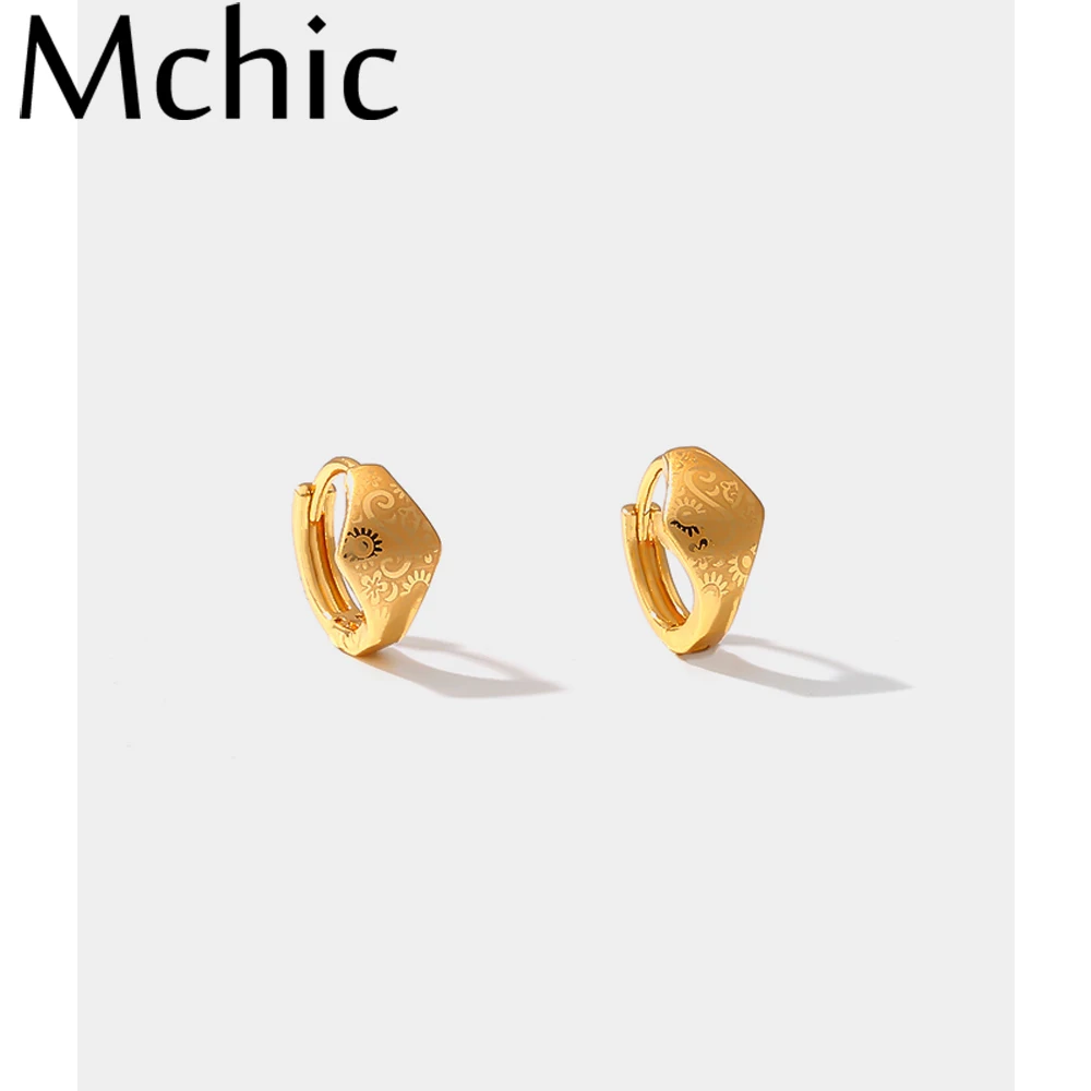Mchic трендовые геометрические серьги золотого цвета ювелирные изделия