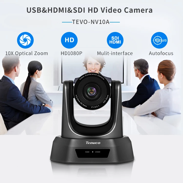 [В НАЛИЧИИ EU] Бесплатная налог NV10A 10X Zoom 2MP 1080P PTZ видеокамера для видеоконференций
